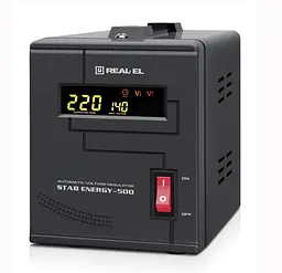 Стабілізатор REAL-EL Stab Energy-500 Чорний - мініатюра 3