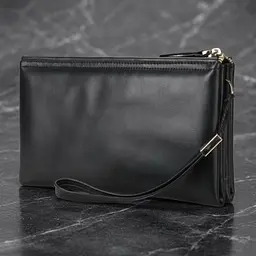 Чоловіча барсетка на зап'ясті зі шкіри 20237 Vintage чорний - мініатюра 1