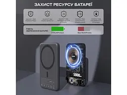 Зовнішній акумулятор (Power Bank) Choetech 10000mAh PD 22.5W Black (B862) - мініатюра 8