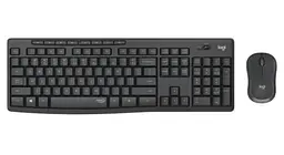 Комплект бездротовий Logitech MK295, графітовий, клавіатура + миша, вологозахищена конструкція, технологія SilentTouch