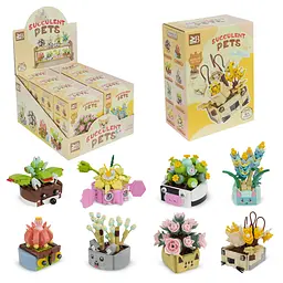 Конструктор декоративний сукулент у горщику з мордочкою тварини Succulent Pets (33036)