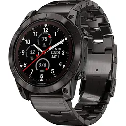 Смарт-годинник Garmin Fenix 7X Pro Sapphire Solar Edition Carbon Gray DLC Titanium with Vented Titanium Bracelet 010-02778-30 [90549]