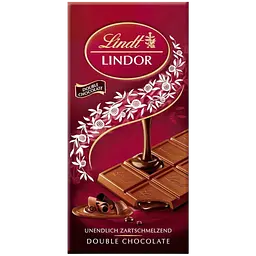 Шоколад молочний Lindt Lindor Double Chocolate з темною начинкою 100 г