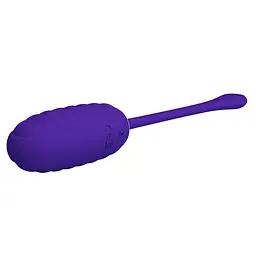 Віброяйце Pretty Love Kirk Super Soft Silicone 19.7 см (синій) - мініатюра 4
