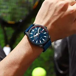 Водостійкий кварцовий годинник Curren Effect black 24133 - мініатюра 5
