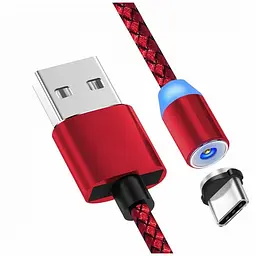 Магнитный кабель для зарядки телефона 3в1 "X-Cable" Красный, шнур для айфона/Type-C/microUSB провод - миниатюра 5