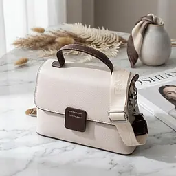Елегантна сумка сетчел для жінок із натуральної шкіри Vintage 22290 біла