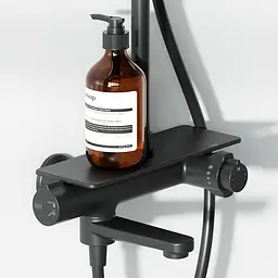 Душова система з виливом Damixa Jupiter з полицею black matt 977760300 - мініатюра 4