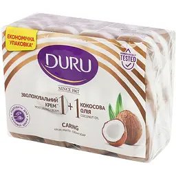 Туалетне мило Duru 1+1 Крем та Кокосова Олія 320 г (4 шт. х 80 г) - мініатюра 4