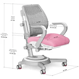 Дитяче крісло Mealux Ergoback Pink KP (Y-1020 PN)  - мініатюра 2