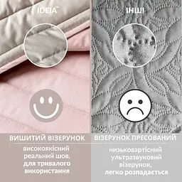 Покривало на ліжко Ideia з декортивними подушками пудрово сіре 220х240 см (8000035831_пудра/сірий) - мініатюра 13