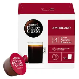 Уцінка. Кава в капсулах Nescafe Dolce Gusto Americano 16 шт. 136 г - мініатюра 2