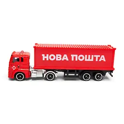 Автомодель колекційна Фура Нова Пошта TechnoDrive 250416CG масштаб 1:64 - мініатюра 2