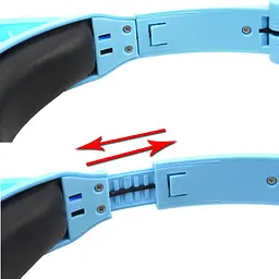 Bluetooth навушники Linx BL108A з котячими вушками LED Сині (SUN0481) - мініатюра 6