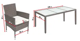 Садові меблі Di Volio VERONA 8+1 коричнева - мініатюра 4