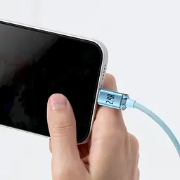 Кабель Baseus Crystal Shine Series Fast Charging Cable USB to Lightning 2.4A 1.2m CAJY001103 Blue - мініатюра 6