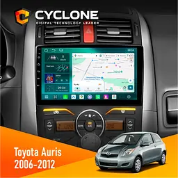Штатна магнітола Toyota Auris 2006-2012 Cyclone C9-013 4x64 DSP 4G Cyclone (НФ-00007459)