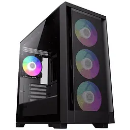 Корпус GameMax Defender MB, чорний, без БЖ, Mid Tower, для MicroATX / Mini-ITX, 1xUSB 3.0 / 2xUSB 2.0, макс. CPU - 165 мм / VGA -