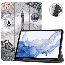 Чохол SlimTPU Spen holder Samsung Galaxy Tab S9/S9 FE/S10 FE 10.9 Ейфелева Вежа