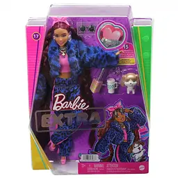 Лялька Barbie Екстра у синьому леопардовому костюмі (HHN09) - мініатюра 2