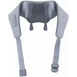 Масажер ударний для шиї та плечей No Brand Neck massager з ІЧ-підігрівом електричний на акумуляторі Сірий (2104618544)