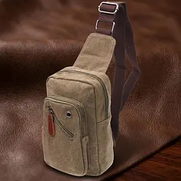 Сумка чоловіча через плече із щільного текстилю 21231 Vintage оливкова