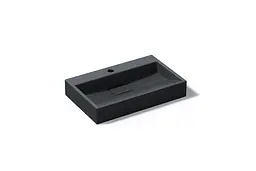 Умивальник VBI Este підвісний з отвором під змішувач 60x38 см black VBI-019907 - мініатюра 4