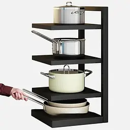 Кухонна полиця для зберігання каструль, 3 рівні Kitchen shelf for storing pots / Полиця на кухню для посуду - мініатюра 3