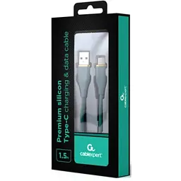 Дата кабель USB 2.0 AM to USB-C 1.5m 2.1A Cablexpert (CC-USB2S-AMCM-1.5M-G) - мініатюра 2