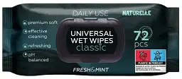 Вологі серветки універсальні Naturelle Classic Fresh&Mint 72 шт. Вологі серветки чорного кольору - мініатюра 2