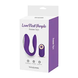 Вібратор для пар Toyz4Lovers Passion, 10 см (фіолетовий) - мініатюра 6
