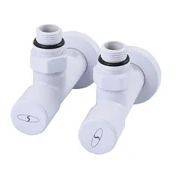Набір Кран вентильний кутовий з американкою Solomon Lux 1/2″ 7777 (2шт.) White 000020285 - мініатюра 4