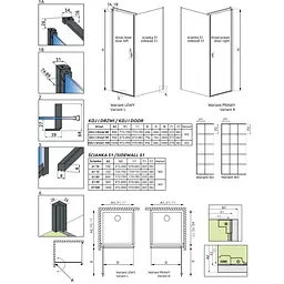 Душова стінка Radaway NES Black S1 90x200 безпечне скло, factory, чорна (10039090-54-55) - мініатюра 2