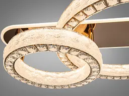 Сучасна стельова LED люстра Diasha 663/600+400GD золото 100 W з пультом 90 см 14-20 м2 - мініатюра 5