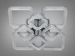 Люстра стельова LED Diasha 2205/4+4HR, 130W, 3200K-6500K, хром, сучасний стиль, з пультом управління - мініатюра 5