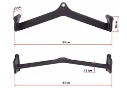 Ручка для тяги EasyFit із широким хватом 61 см (EF-8083) - мініатюра 2