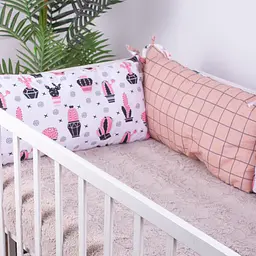 Захисна подушка-борт MirSon Kids Time 18-0004 Pink Cactus, розовая, 4 шт. - мініатюра 2