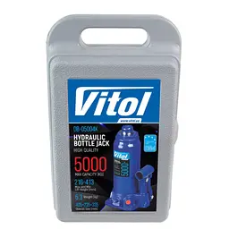 Домкрат гідравлічний телескопічний Vitol 5 т 216-413 мм 4.35 кг кейс (DB-05004K) - мініатюра 3