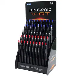 Ручка кулькова масляна автоматична Linc Pentonic VRT 0.7 мм дисплей 100 шт. мікс кольорів (411982) - мініатюра 3