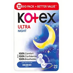 Гігієнічні прокладки Kotex Ultra Night 22 шт. - мініатюра 3