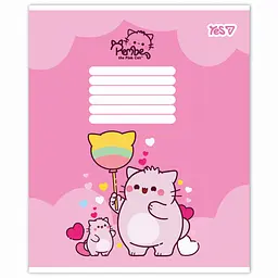 Набір зошитів Yes Pembe the cat 18 аркушів у клітинку 25 шт. (769090) - мініатюра 3