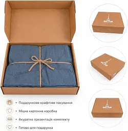 Постільна білизна Love You Варена бавовна синій євро (ly62039) - мініатюра 6