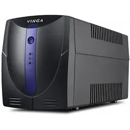 Пристрій безперебійного живлення Vinga LED 1200VA plastic case (VPE-1200P) - мініатюра 1