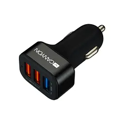 Зарядний пристрій Canyon Universal 3xUSB car adapter (CNE-CCA07B) - мініатюра 1