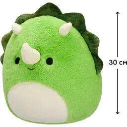 М'яка іграшка Squishmallows Трицератопс Трістан 30 см зелена (SQCR06764) - мініатюра 7