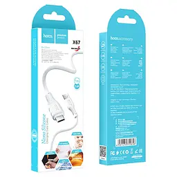 Кабель Hoco X67 Nano silicone charging data cable for Micro white - мініатюра 2