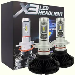 LED лампи автомобільні Philips ZES/H7 радіатор 6000Lm LumiLeds X3/50W/6000K/IP67/9-32V 2шт