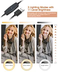 Кільцева лампа зі штативом Elegiant EGL-06 10" Чорно-біла Factory Recertified g5 - мініатюра 3