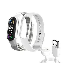 Комплект ремінців ArmorStandart Set для Xiaomi Mi Band 7/6/5 New Style White (ARM77041)