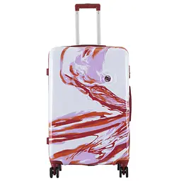 Валіза велика Semi Line 28 дюймів (L) Polycarbonate/ABS-Plastic White/Red Print (T5654-3) - мініатюра 2